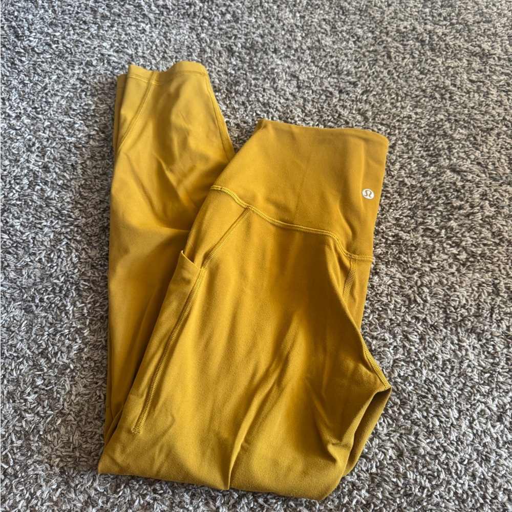 lululemon athletica mustard Yellow Leggings